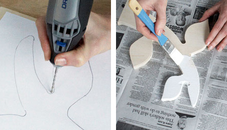 DIY make a tree towel hanger 