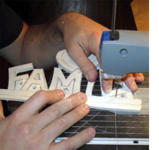 Making wall art with Dremel Moto Saw 