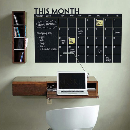 DIY Chalkboard wall calendar ideas 