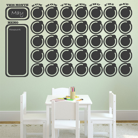 Home Dzine Craft Ideas Diy Chalkboard Wall Calendar - Diy Chalkboard Wall Calendar
