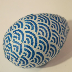 Paper or frabric covered easter eggs