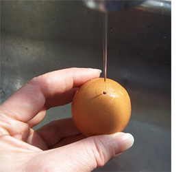 how to clean out egg