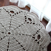 Crochet giant doily rug