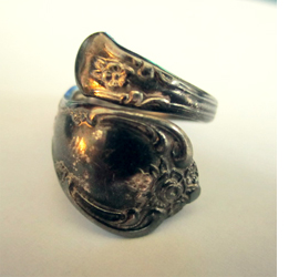 Make rings from sterling silver cutlery