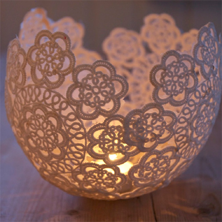mod podge candle holder