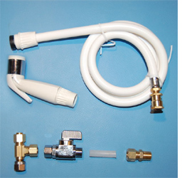 Add a shower spray to your toilet 