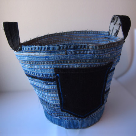 fabric crochet denim bowl
