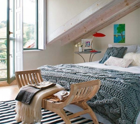 Knit a giant blanket or throw