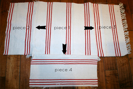 instructions rug pouf