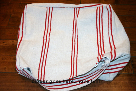 How to make a rug or dhurrie pouf 