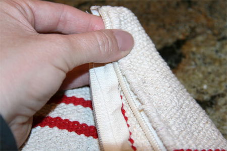 How to make a rug or dhurrie pouf 