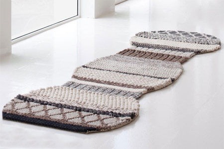 Hand made rugs and poufs