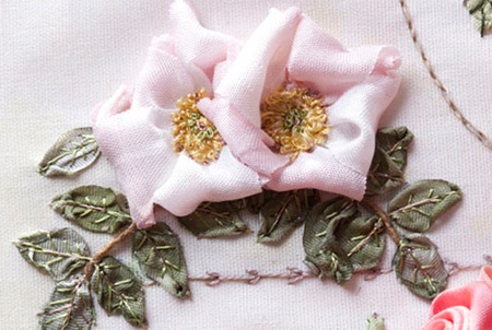 Silk ribbon embroidery