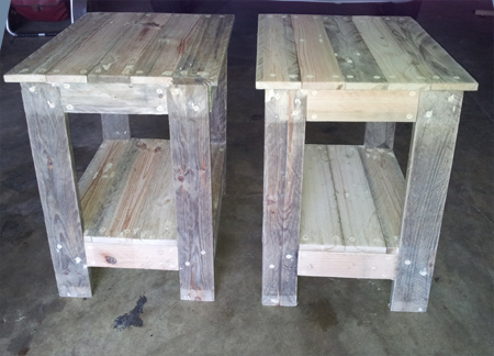 wooden pallet bedside tables