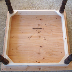 DIY ottoman table