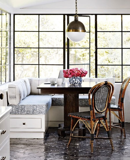 Dining room or kitchen banquettes country cottage