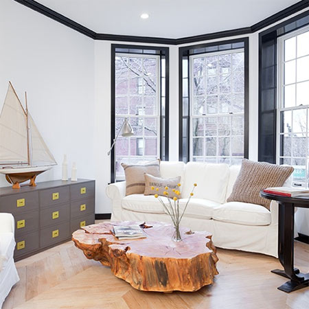 Coffee and side tables are the most obvious choice for tree stumps
