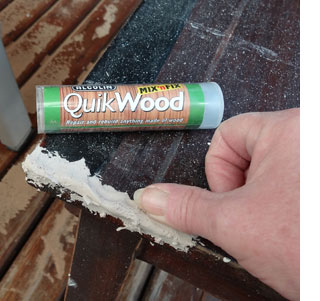 alcolin quikwood quickwood repair dents and dings in wood