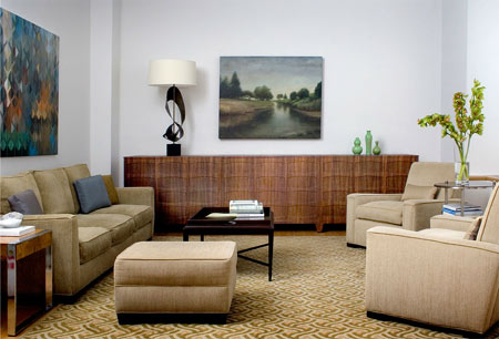 Interiors with crisp lines and smart colours