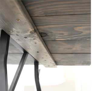 Easy DIY tables with trestle legs how to mount