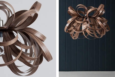 tom raffield light lamp shade ash wood veneer