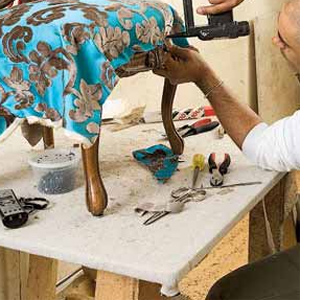 reupholster upholster recover dining chair