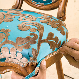 reupholster upholster recover dining chair