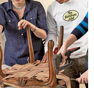 reupholster upholster recover dining chair