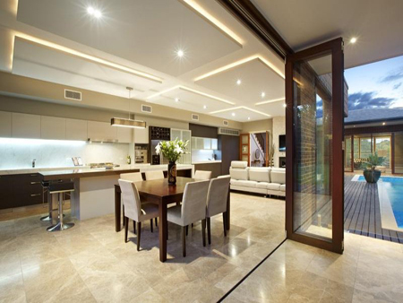 folding doors from dining to patio