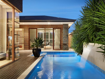 lap swimming pool patio entertainment