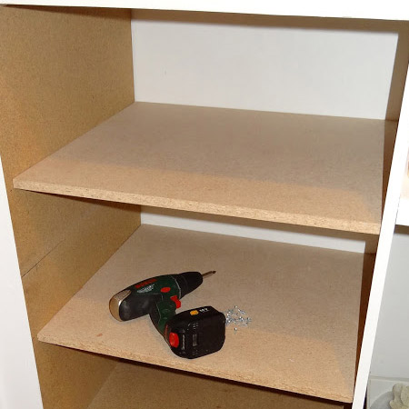 Converting closet shelves to drawers