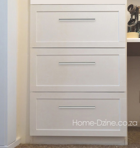 Converting closet shelves to drawers