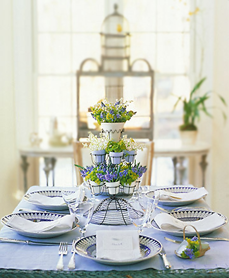 easter spring table decor