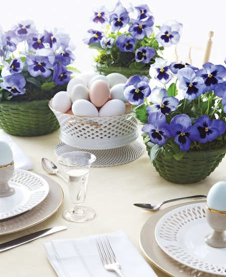 easter spring table decor