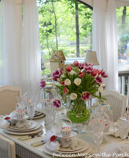 easter spring table decor