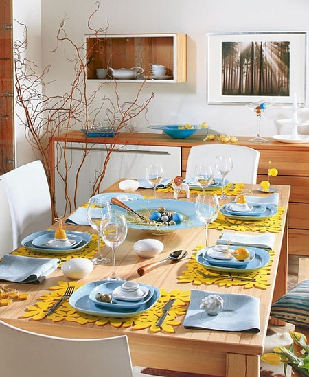 easter spring table decor
