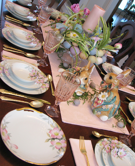 easter spring table decor