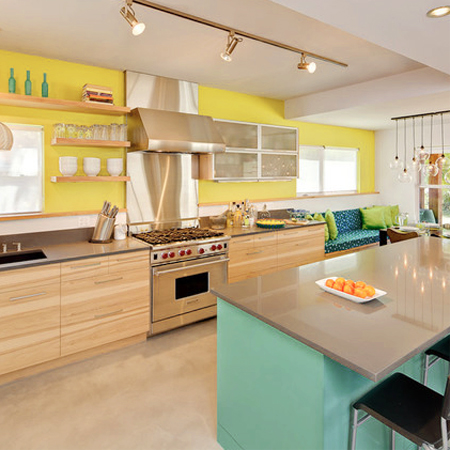 Decorate with turquoise and yellow