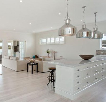open plan kitchen living