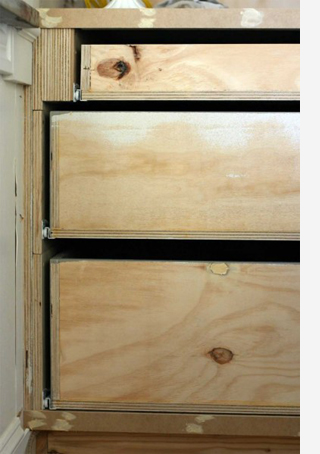 plywood kitchen cabinet