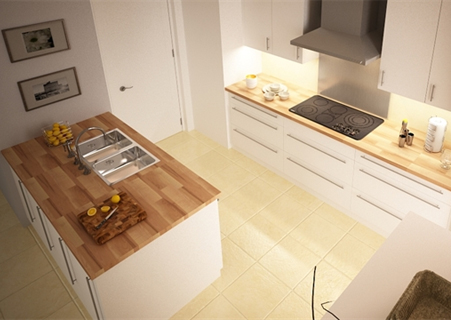 plywood kitchen