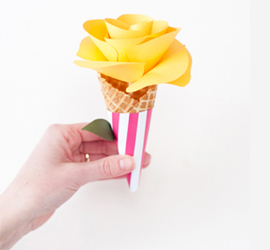 Beautiful ice cream cone flowers