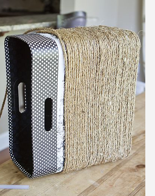 Transform a plain bag into a rope basket