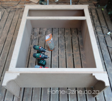 white modern shaker server cabinet vanity