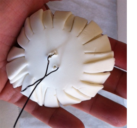 Beautiful serviette flowers from clay