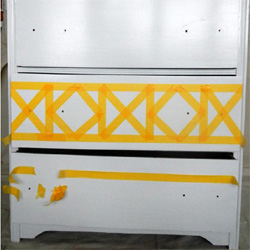 stencil chest of drawers geometric painted cabinets