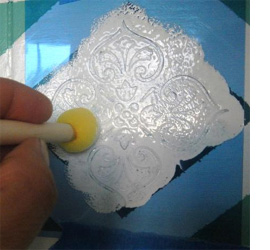 stencil chest of drawers geometric painted cabinets