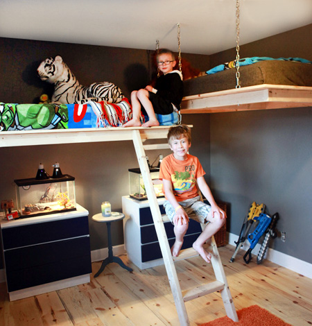 Make A Hanging Or Suspended Bed, How To Make Hanging Bunk Beds