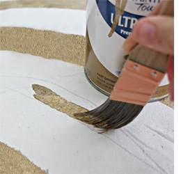 zebra rug print stencil paint