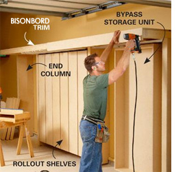 Increase storage space in a garage
